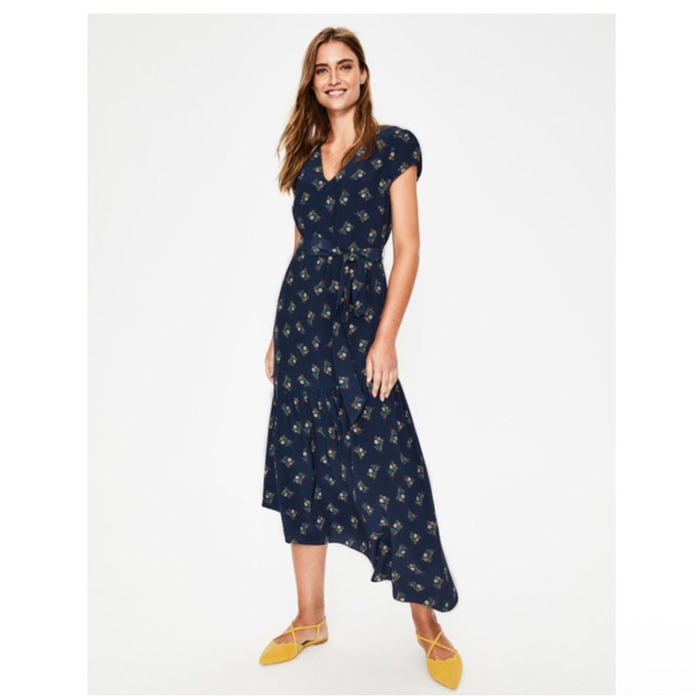 BODEN Amy Midi Floral Midi Dress